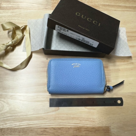 NWT GUCCI Swing Zipped Accordion Card Holder Wallet - Picture 7 of 10